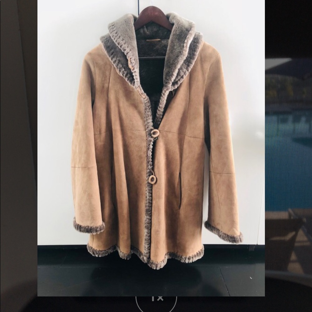 Christia Alta Moda Brown Shearling Fur Coat